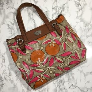 Fossil Oranges Shoulder Tote Purse